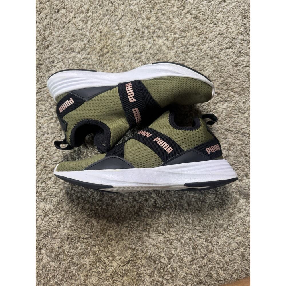 PUMA RADIATE SLIP-ON TRAINER SNEAKERS GREEN OLIVE/Black Women’s 6 - Picture 7 of 9